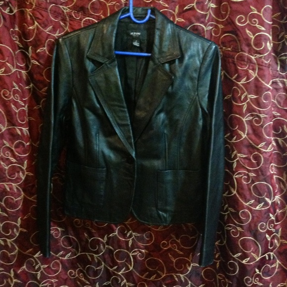 Alfani Jackets & Blazers - Alfani Petite Black Leather Jacket (Size S)